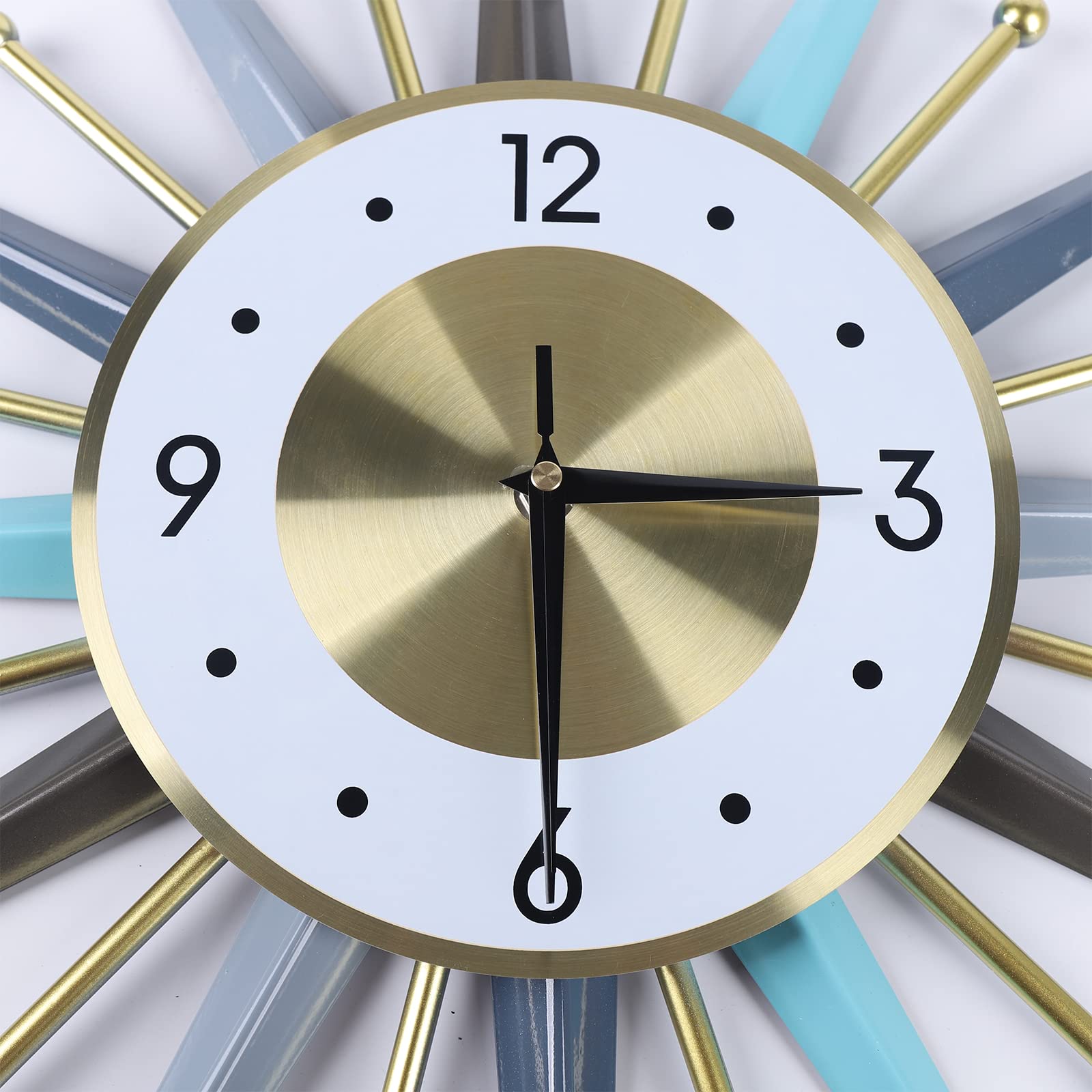 Nordic Style Silent Non-Ticking Wall Clock - 22.8 Inch Modern Battery Operated Wall Decor for Living Room, Bedroom, Study & Office - Perfect for Home, Office and Gift Giving