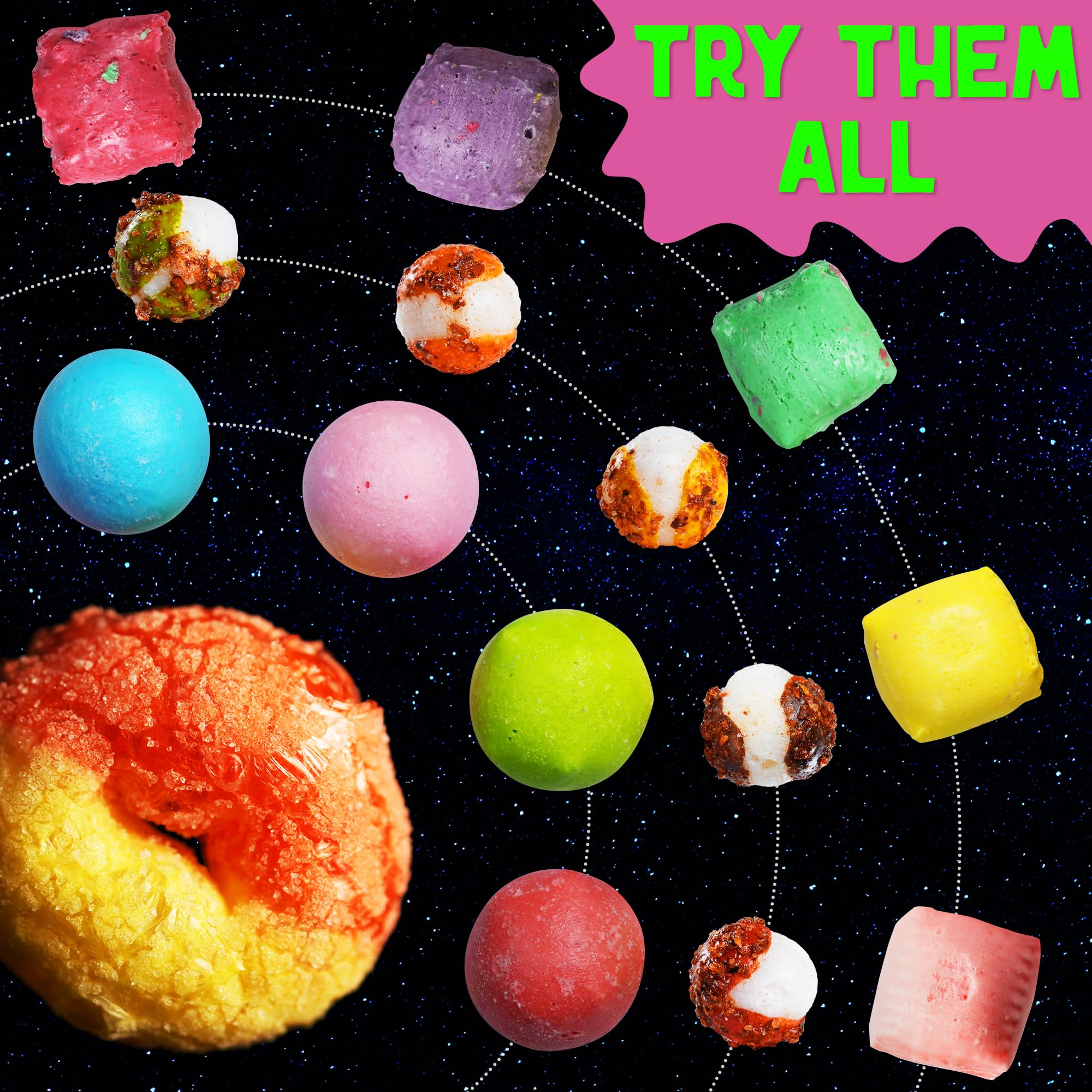 Premium Freeze Dried Cosmo Cubes Candy - 5oz Gourmet Snack for Gifting & Parties