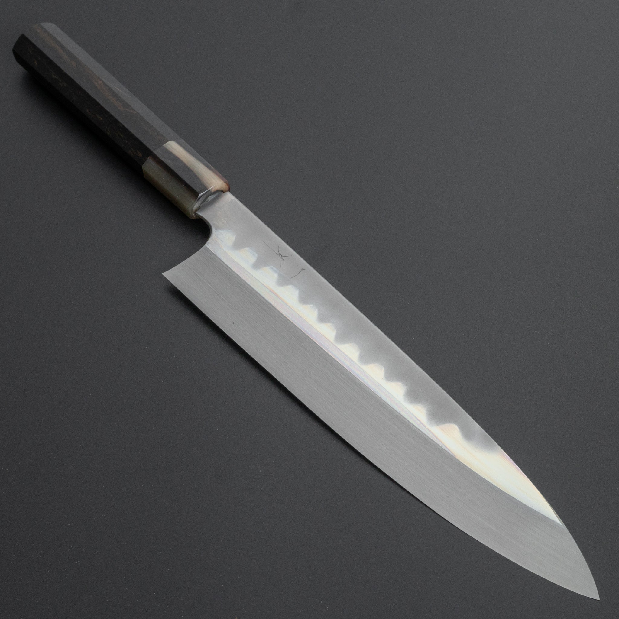 Hitohira Togashi Kyuzo White #1 Hakumon Mizu Honyaki Gyuto 240mm Japanese Chef Knife with Taihei Ebony Handle & Saya - Premium Kitchen Knife for Sushi, Meat Cutting & Professional Cooking