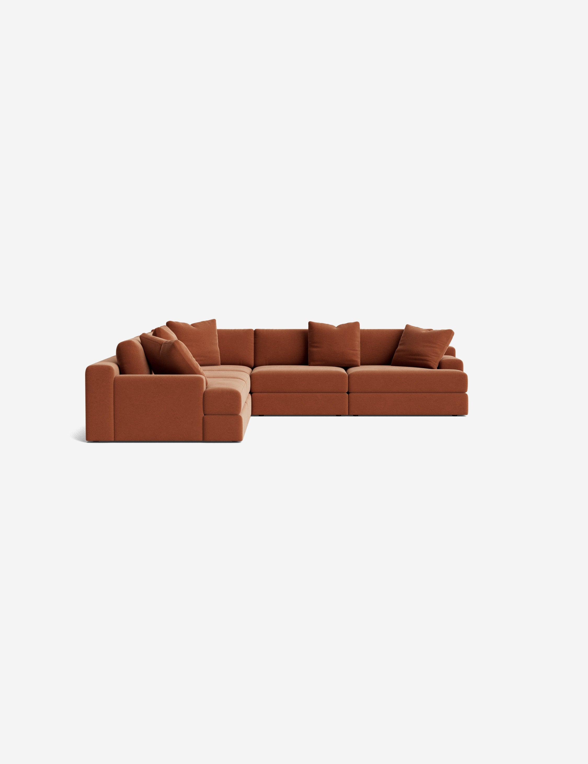 Felton Corner Sectional Sofa - Modern L-Shaped Couch with Storage Chaise for Living Room, Family Room & Small Spaces - Soft Fabric Upholstered Comfortable Sleeper Sofa Bed