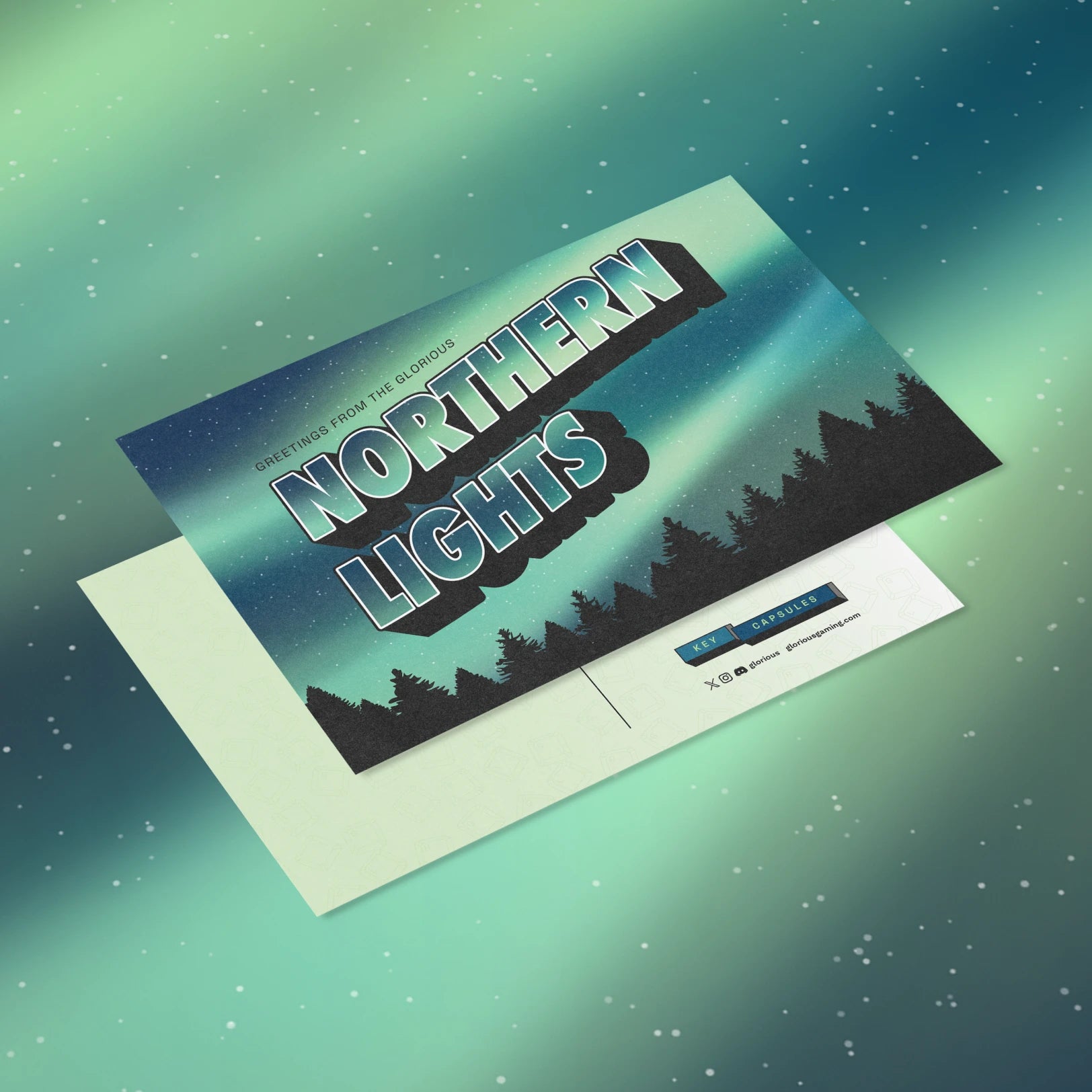 GPBT Northern Lights Keycaps - Custom Mechanical Keyboard Keycaps for Gaming & Typing (Aurora Borealis Design) | Perfect for PC, Mac, RGB Setup & Streamer Battlestations