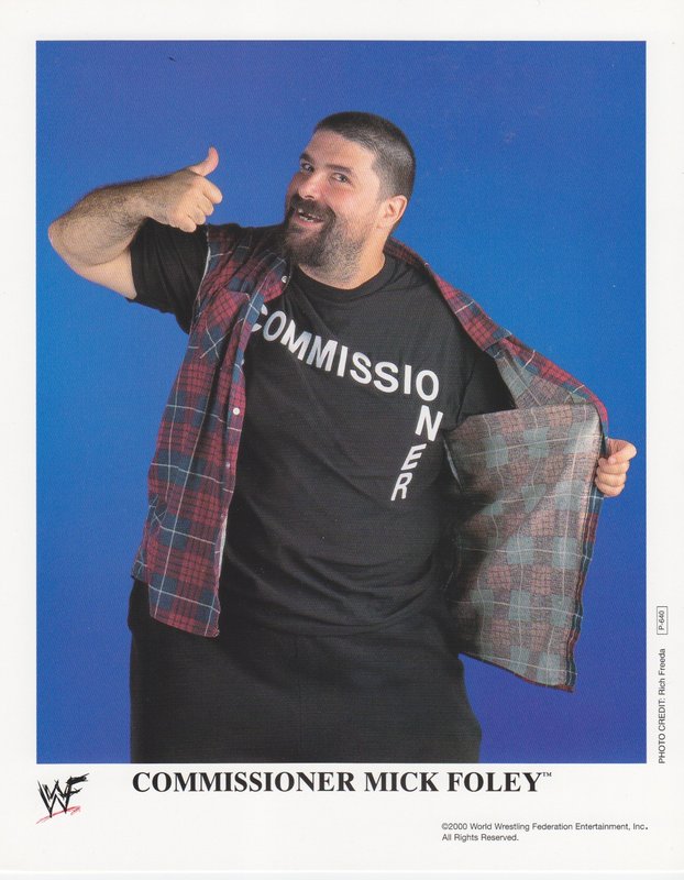 Official WWE Mick Foley 2000 Commissioner Action Figure P640 - Collectible Wrestling Toy for Fans & Display