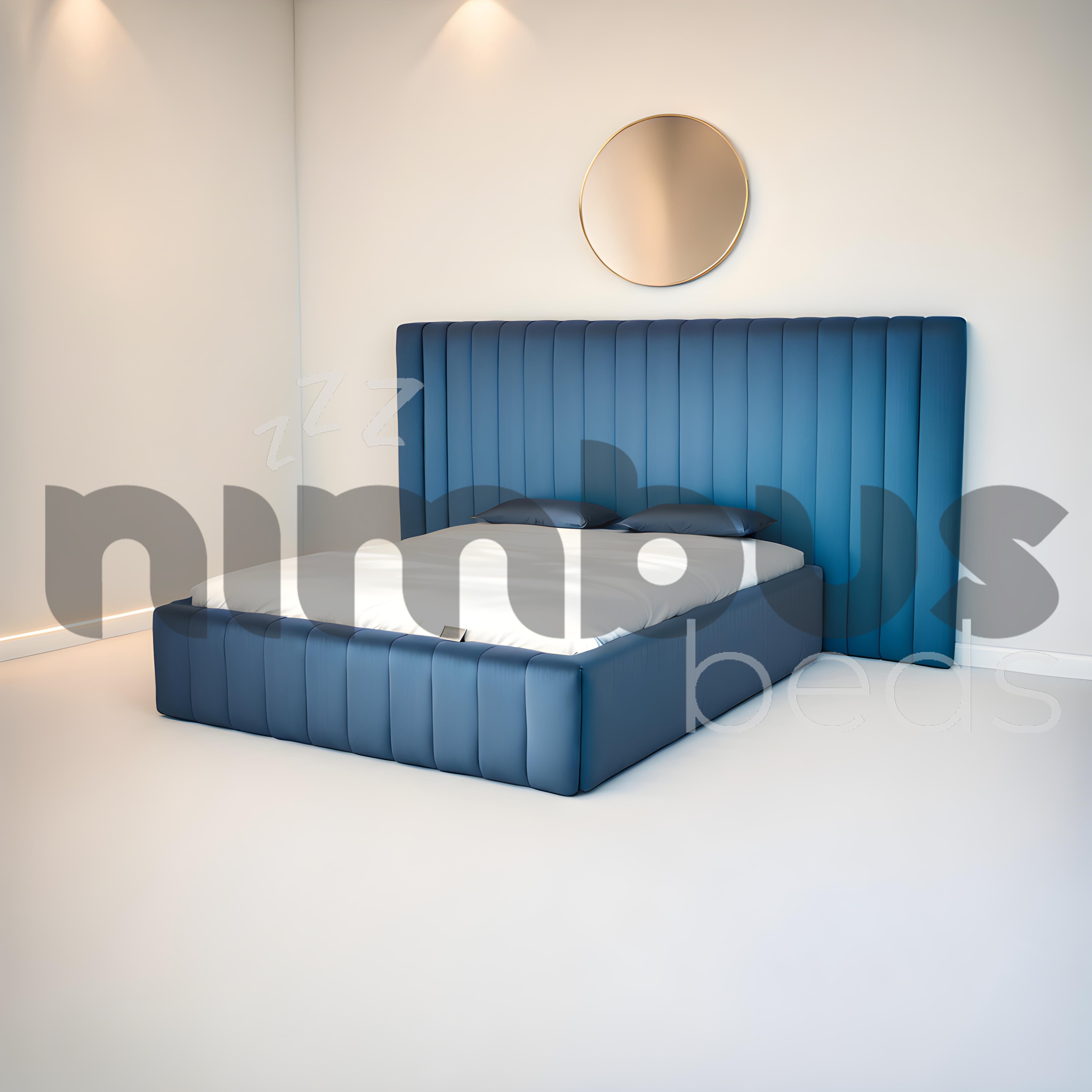 Luxury Louis Bed Frame - Queen Size, Upholstered Platform Bed with Wooden Slats & Noise-Free Support - Perfect for Master Bedroom, Guest Room, or Apartment