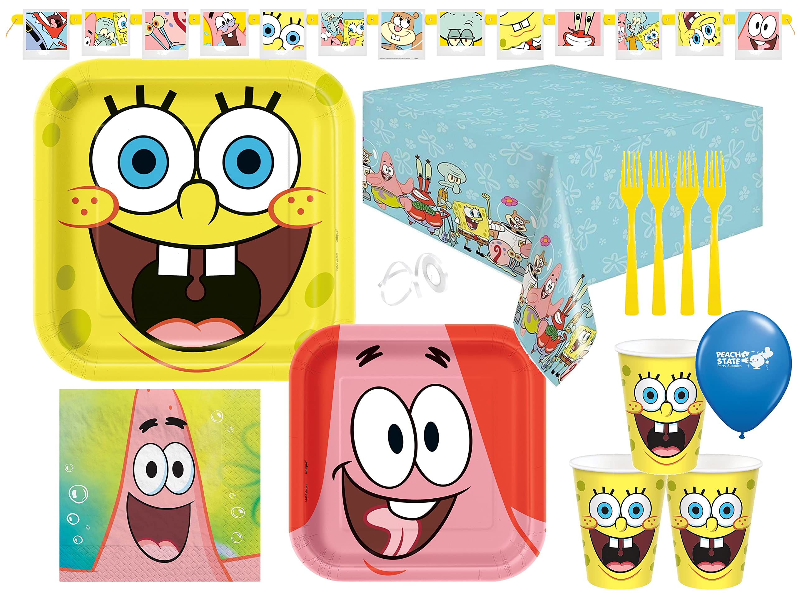 8-Piece Birthday Party Supplies Set - Plates, Napkins, Table Cover, Cups & Forks for Kids & Adults | Perfect for Home Celebrations, Baby Showers & Family Gatherings