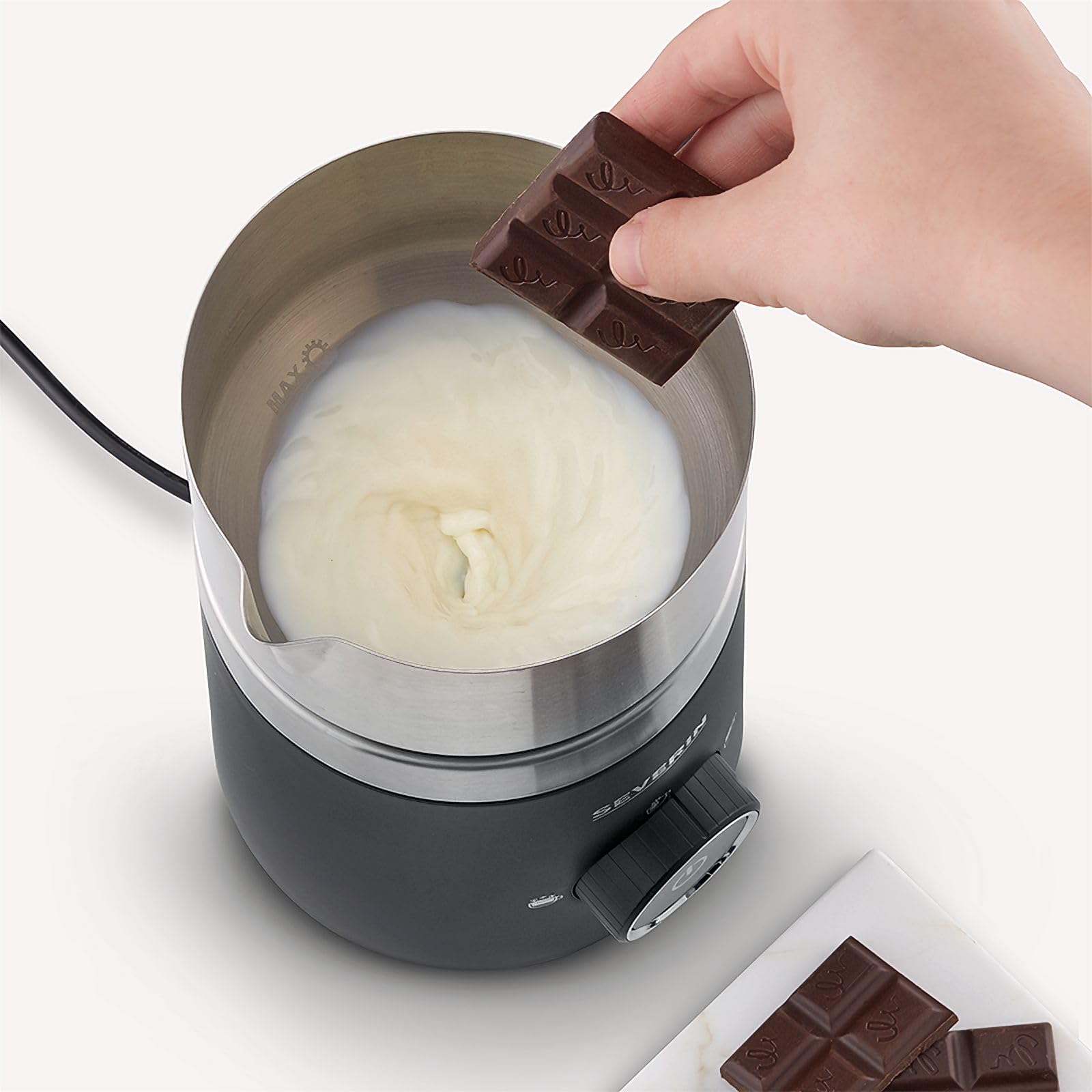 Handheld Milk Frother Electric Whisk - Orange | Portable Foam Maker for Coffee, Latte & Cappuccino | Perfect for Home, Office & Travel Use