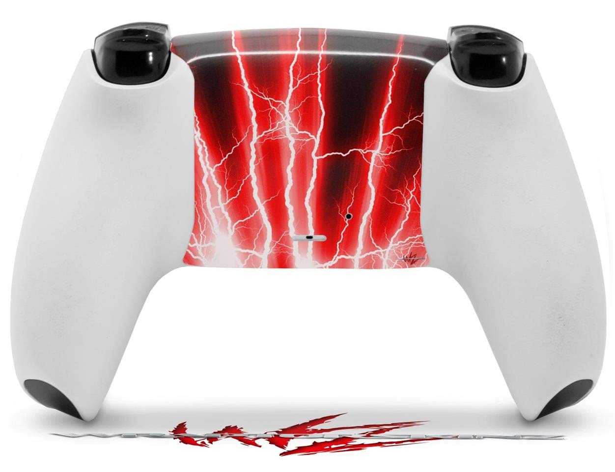 PS5 DualSense Controller Skin Wrap - Lightning Red for Gaming & Protection