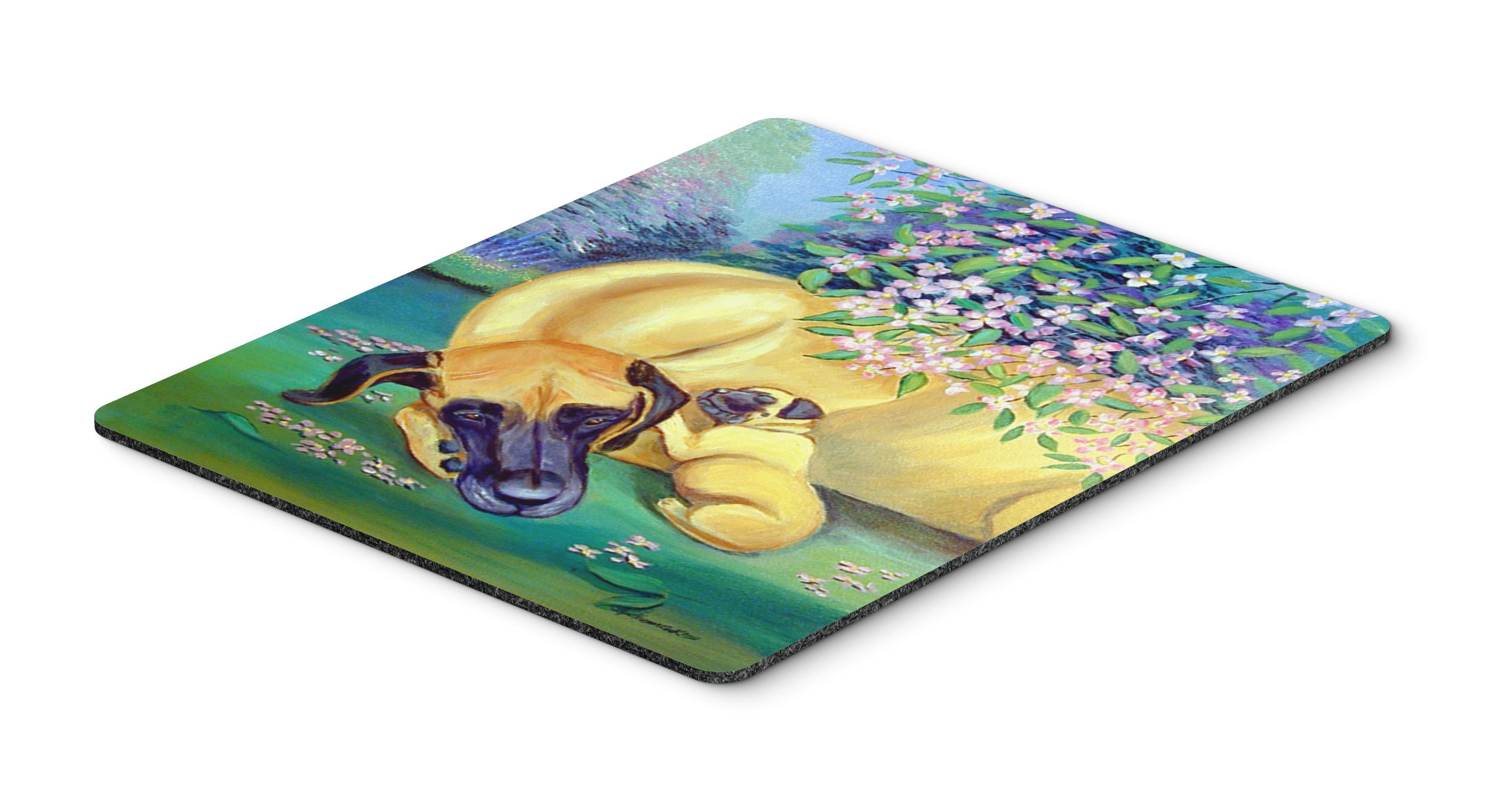 Great Dane and Puppy Mouse Pad - Large Washable Non-Slip Desk Mat for Home Office, Gaming & Computer Work | Caroline's Treasures 7234MP | Perfect for Laptop Users, Hot Pad & Trivet for Kitchen Use