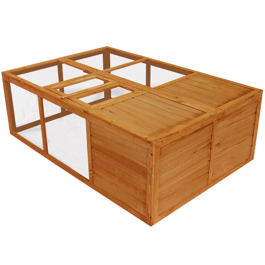 Foldable Wooden Animal Cage for Outdoor Use - Portable Pet Enclosure for Rabbits, Chickens, and Small Animals - Perfect for Backyard, Garden, and Farm Use