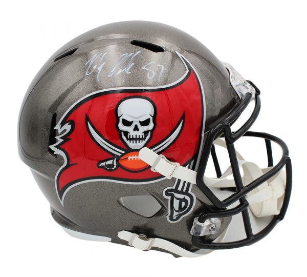 Rob Gronkowski Autographed Tampa Bay Buccaneers Speed Full Size NFL Helmet - 2020 Super Bowl Champion - Perfect for Sports Memorabilia Collectors and Bucs Fans Display