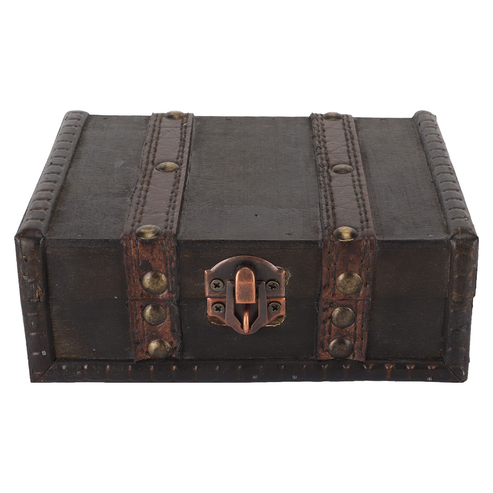 Vintage Wooden Jewelry Box - Handcrafted Treasure Chest for Necklaces, Rings & Earrings - Decorative Storage Organizer for Home, Bedroom & Vanity - Perfect Gift for Women & Girls