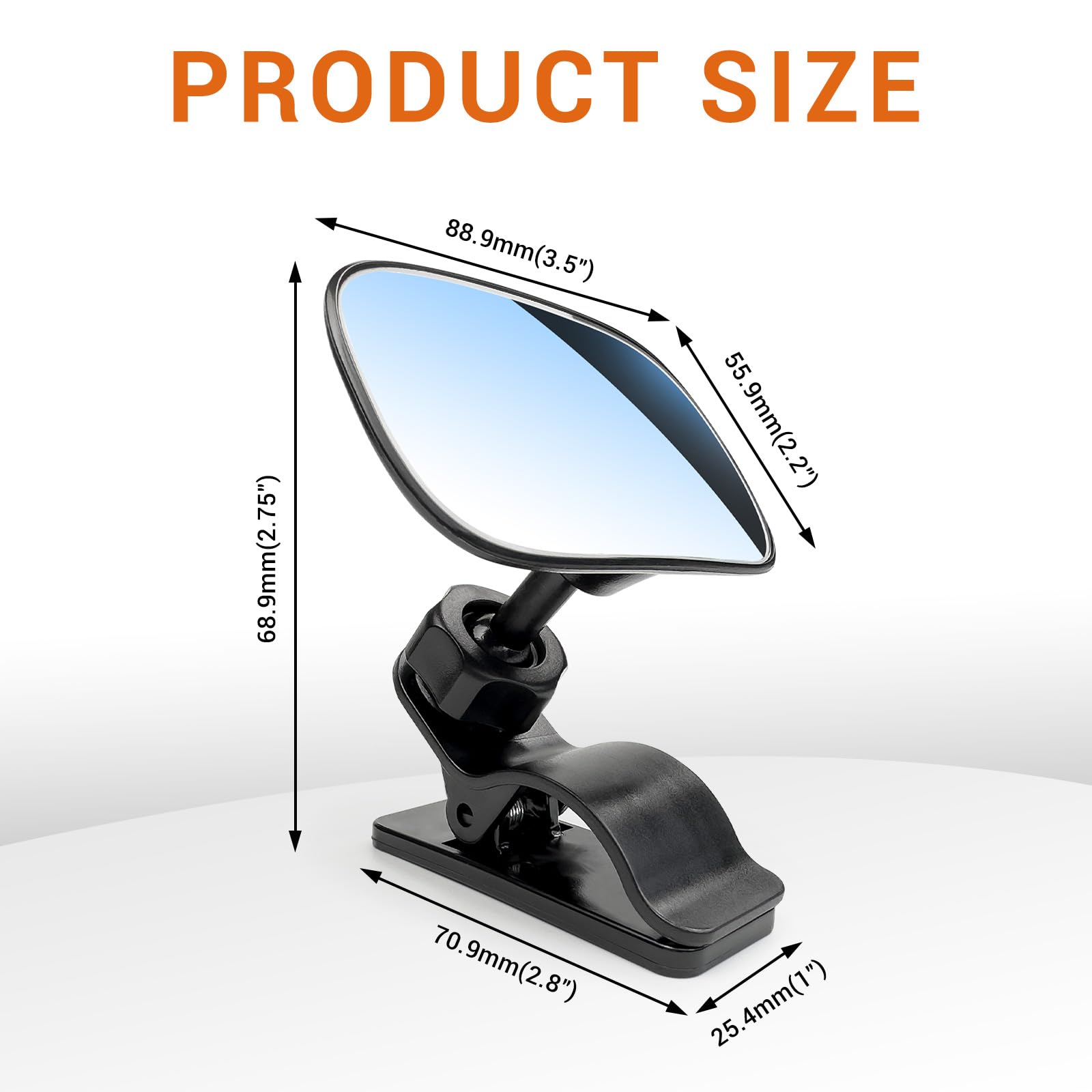 Baby Car Mirror for Rear Seat - Safe Adjustable 2-Pack for Children & Pets - Perfect for Travel, Road Trips, and Pet Safety in Vehicles