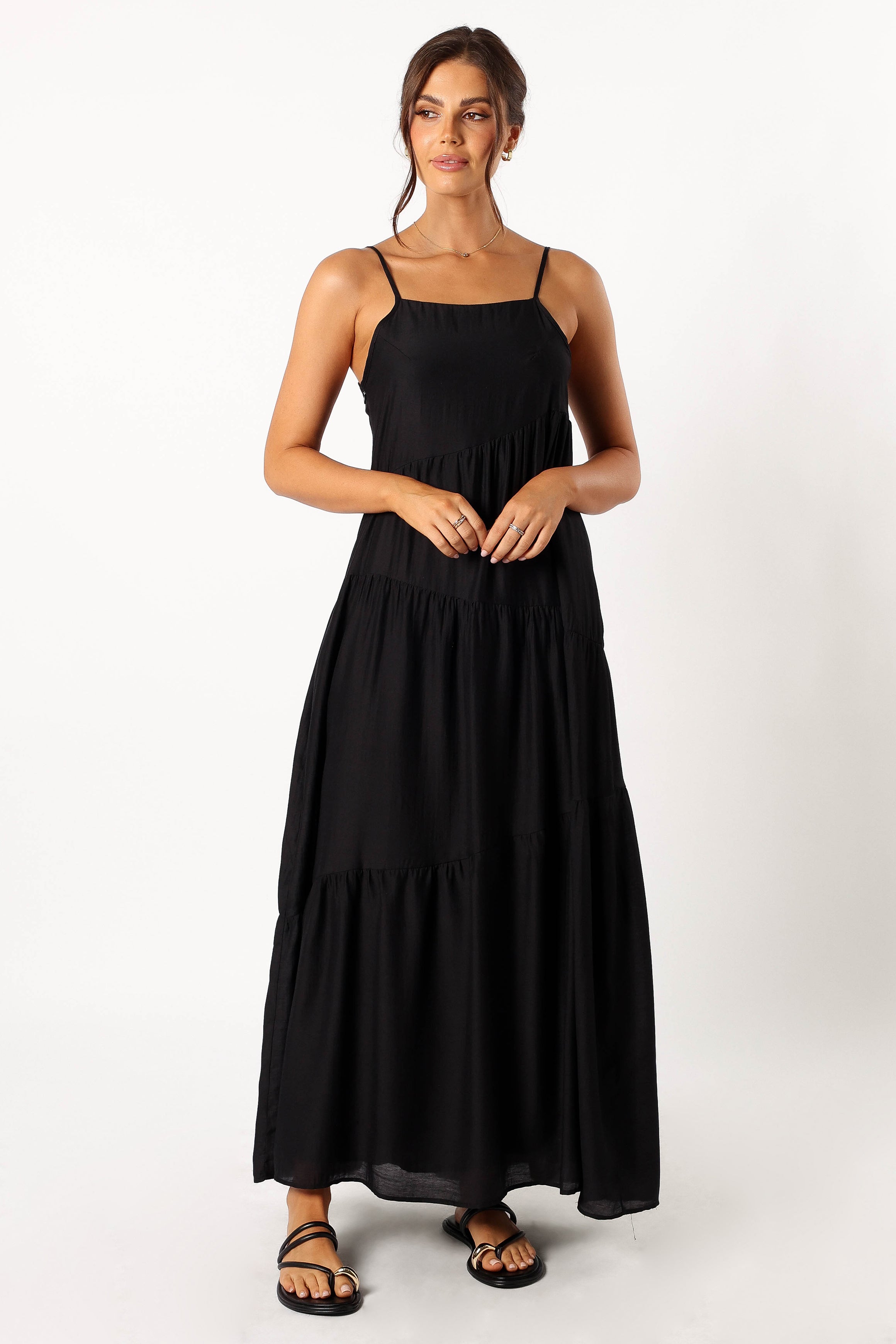 Bennie Midi Dress for Women - Elegant Black Flowy Dress for Casual Wear, Date Night & Summer Outfits | Perfect for Parties, Vacations & Everyday Style