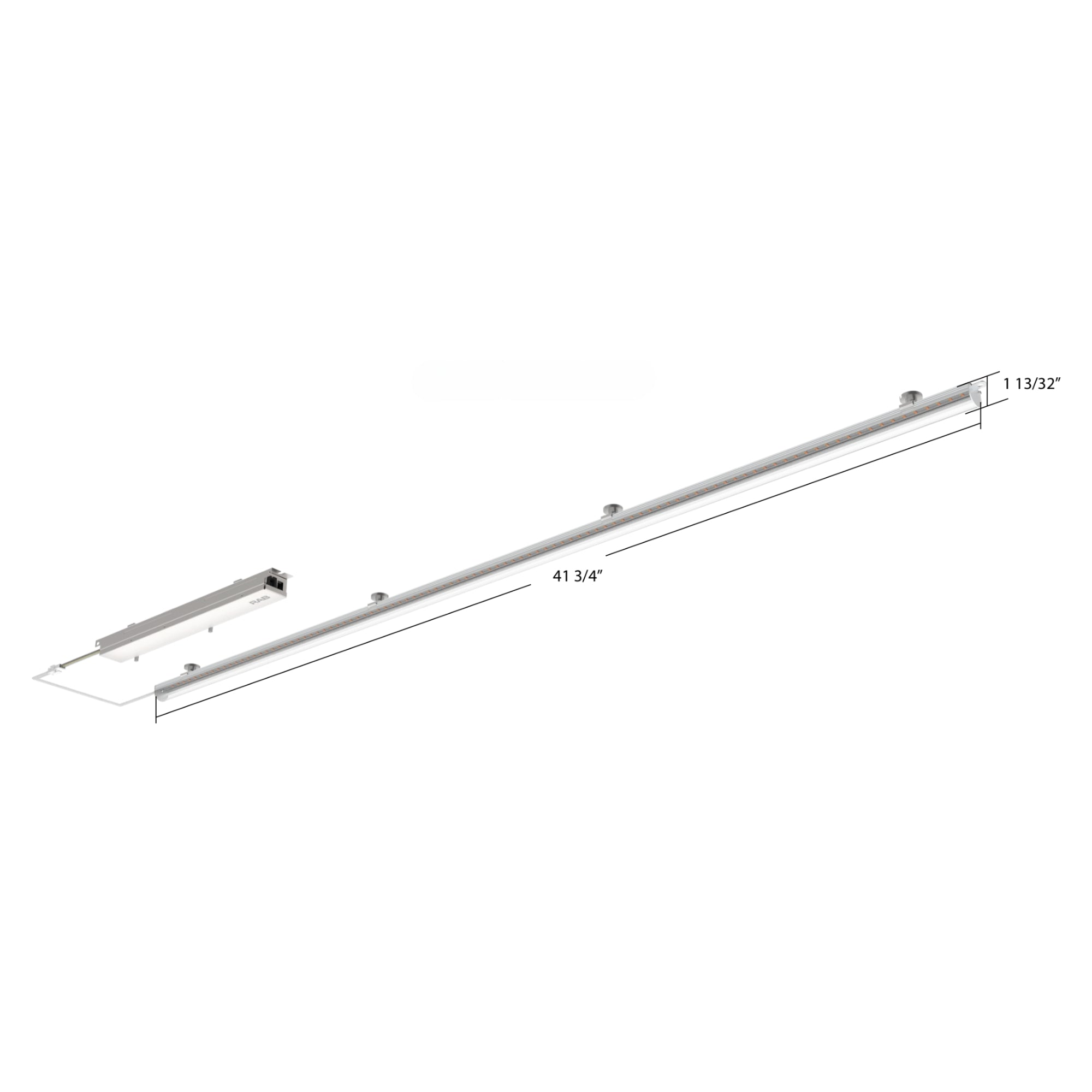 4ft LED Magnetic Retrofit Kit - 4000 Lumens, 30W, Selectable CCT (3000K-5000K), Frosted Lens, 120-277V - Perfect for Office, Garage, and Warehouse Lighting