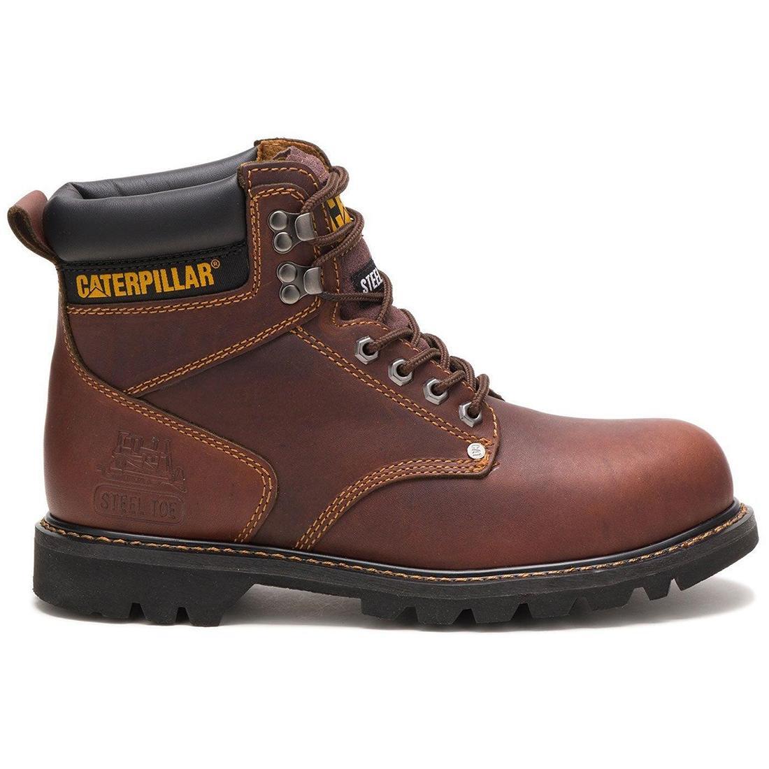 Second Shift Steel Toe Work Boots for Men - Tawny Brown Safety Shoes with Slip Resistant & Electrical Hazard Protection - Ideal for Construction, Warehouse & Industrial Work
