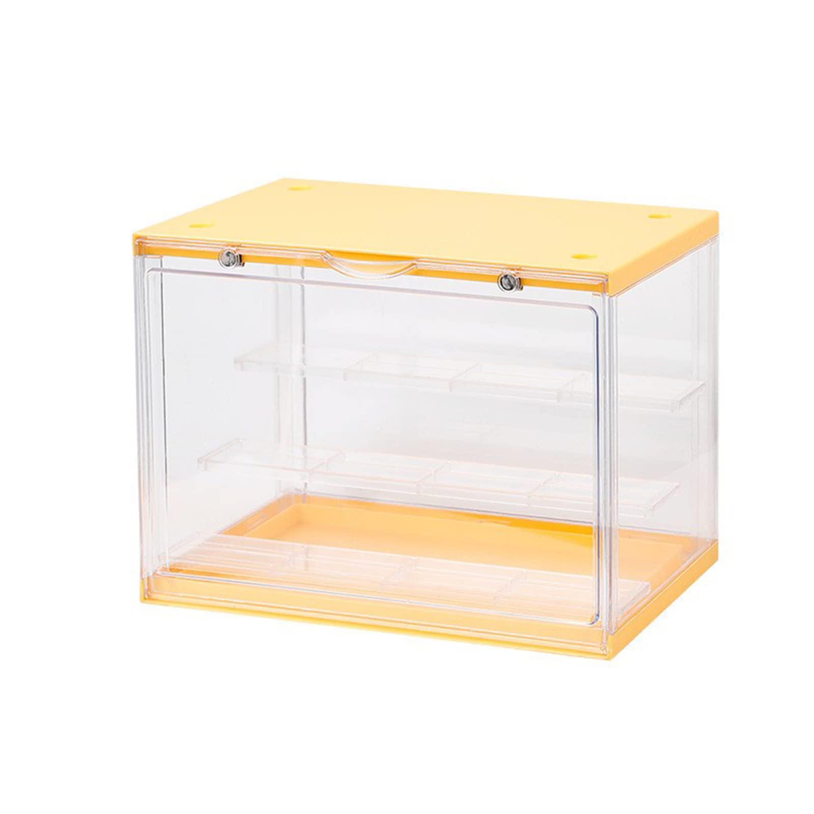 Comigeewa Clear Action Figure Display Case with Door - Protective Showcase for Dolls & Toy Collectibles (VI3) | Perfect for Home Decor, Office Display, and Collectible Storage