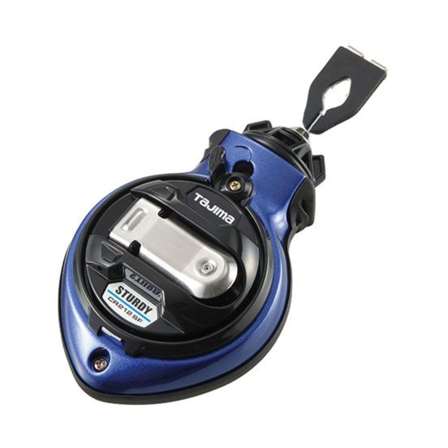 Tajima CR212SFB Chalk Line - 0.5mm Ultra-Thin Chalk-Rite with Clip-n-Hold & Durable Wear-Resistant Tip - Professional Chalk Reel for Construction, Carpentry, and DIY Projects - Perfect for Marking Straight Lines on Concrete, Wood, and Drywall