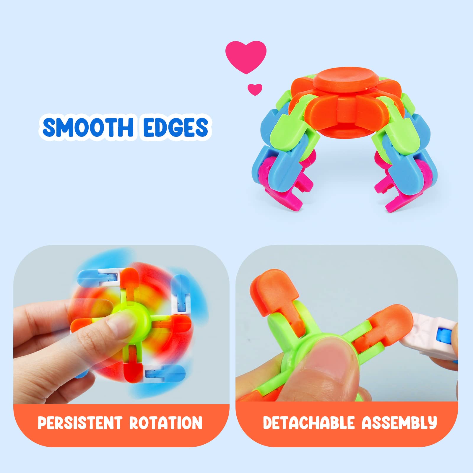 DG-Direct 28 Pack Valentine's Day Cards with Fidget Spinner Toys - Kids Party Favors, Classroom Prizes & Exchange Gifts for Valentine's Day Celebrations - Perfect for School Parties, Classroom Activities & Gift Exchanges