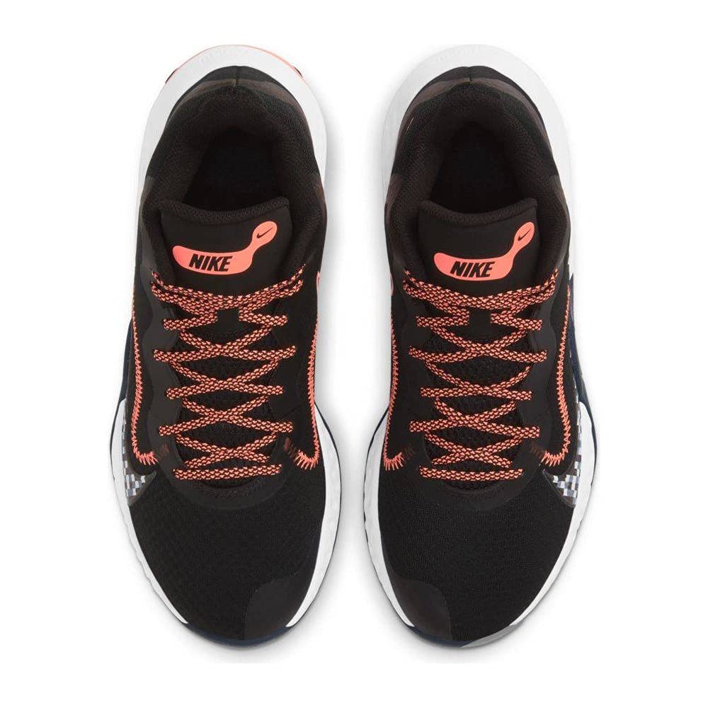 Nike Renew Elevate Running Shoes for Big Kids & Men - Black/Thunder Blue/Bright Mango (CK2669-006) Size 13 - Lightweight Comfort for Training & Gym Workouts