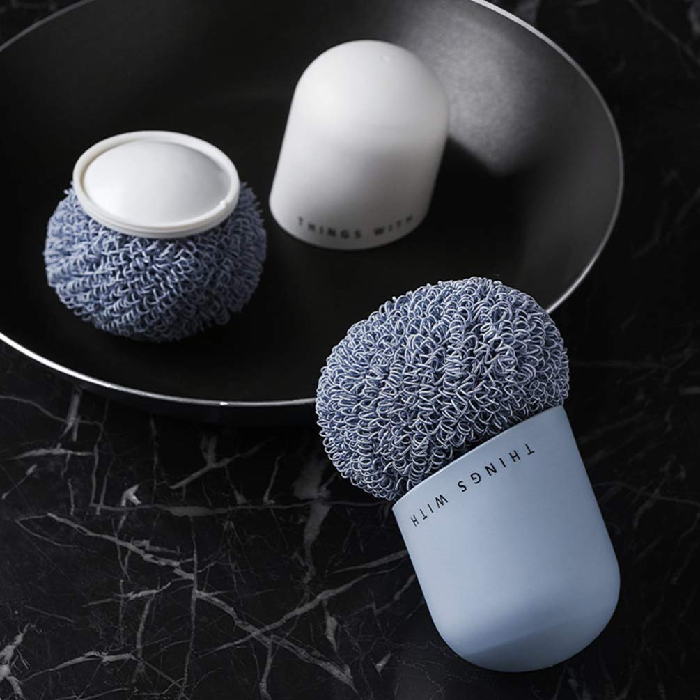 2-Pack Washing Brush & Pan Brush Set - Heavy Duty Cleaning Brushes for Kitchen, Bathroom, Floors - Perfect for Scrubbing Pots, Pans, Tiles, and Grout