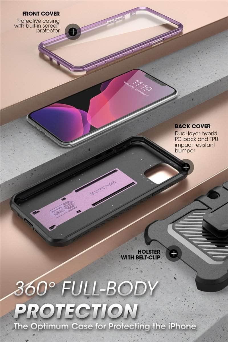 iPhone 11 Pro Max Case (2019) - SUPCASE UB Pro Full Body Rugged Holster Cover with Screen Protector | Shockproof & Drop Protection for Outdoor, Work & Travel