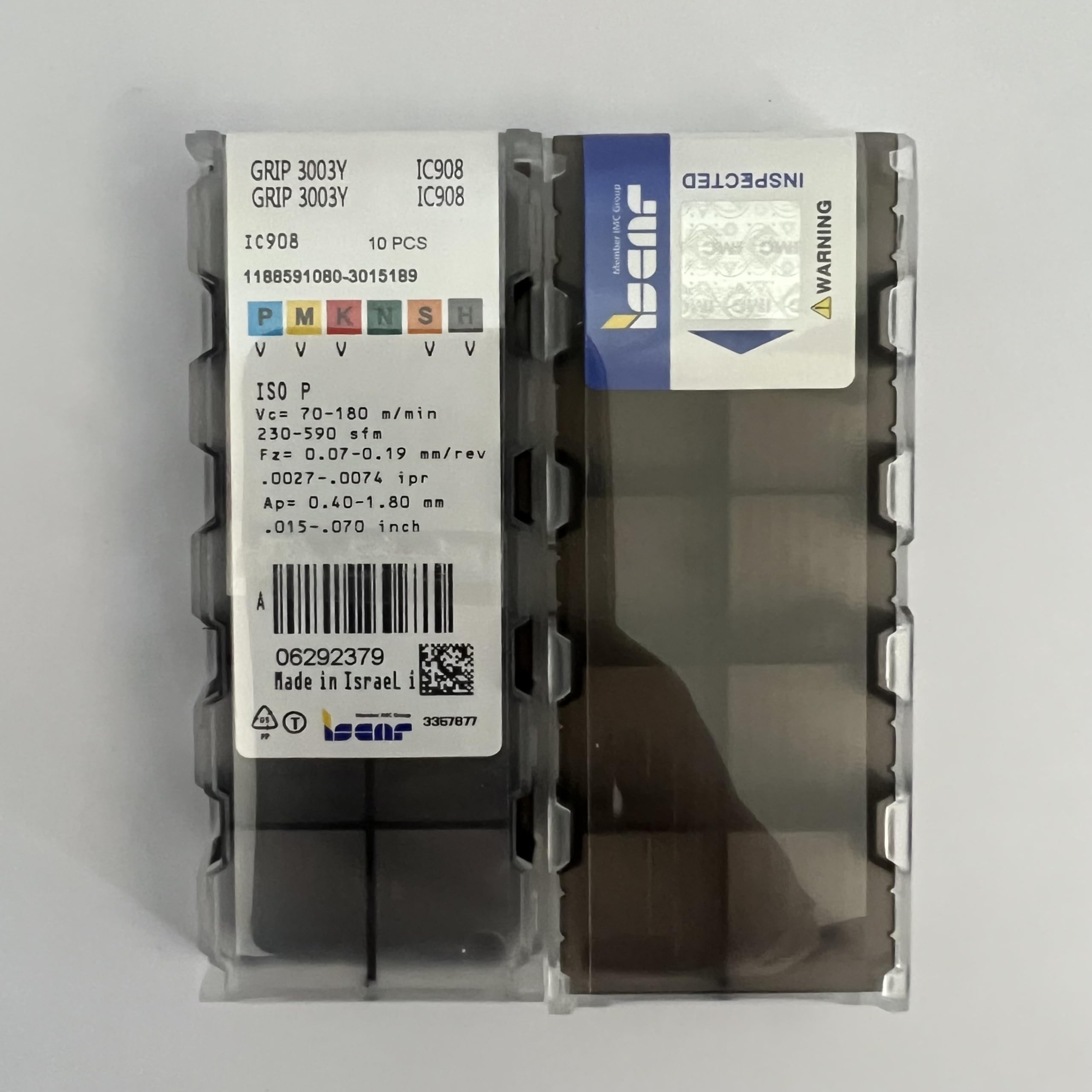 GRIP3002Y IC908 & GRIP3003Y IC908 Carbide Blades - 10-Pack for Precision Cutting in Woodworking and Metalworking