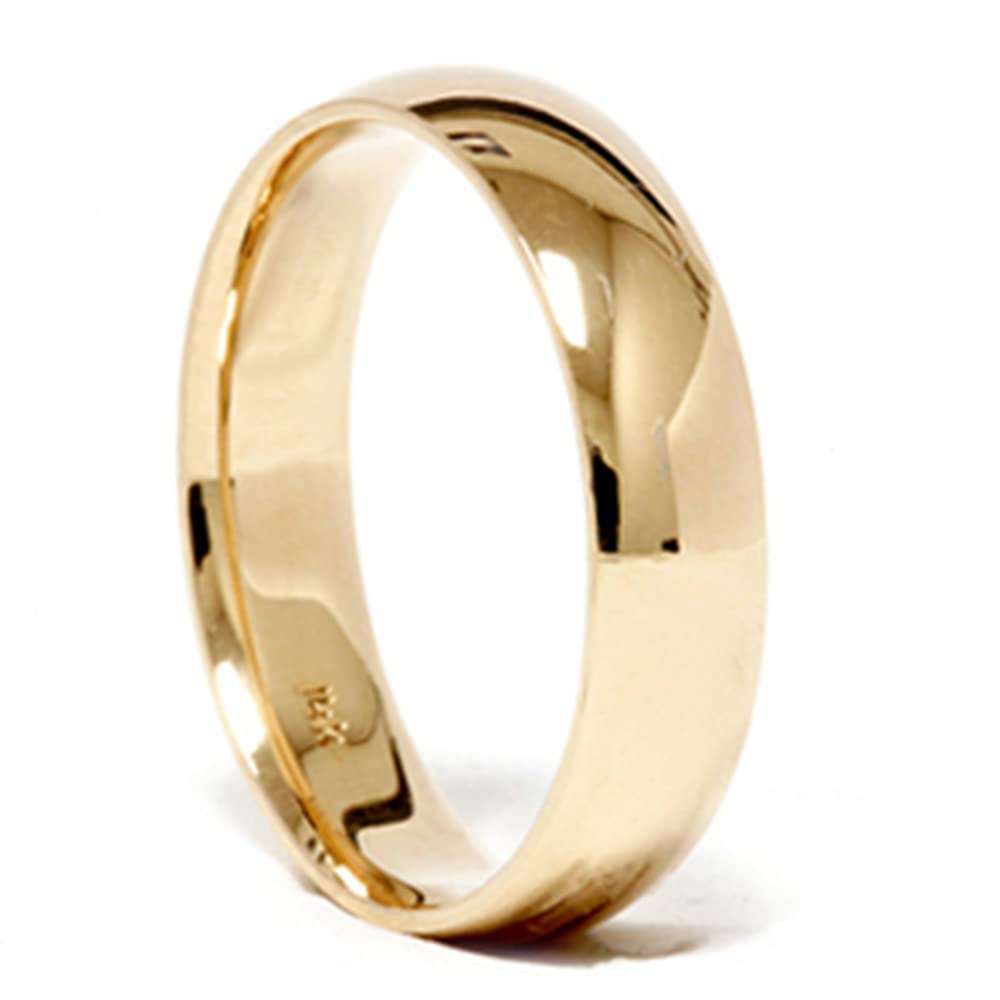 14K Yellow Gold High Polished Classic Wedding Band for Men & Women - Perfect for Engagement, Anniversary, and Everyday Wear
