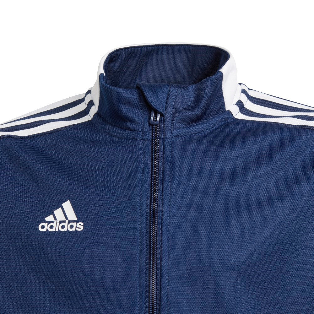 Adidas Youth Tiro 21 Track Jacket - Navy/White - Lightweight Breathable Soccer Training Jacket for Boys & Girls - Perfect for Sports Practice, Gym Workouts & Outdoor Activities