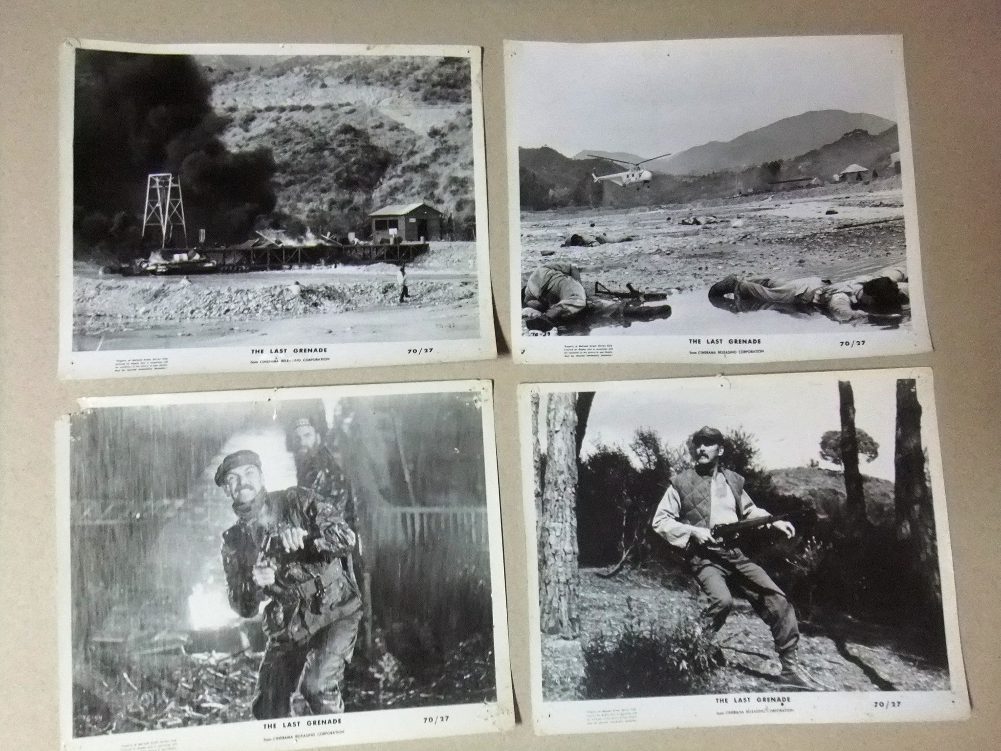 Vintage 1970s The Last Grenade Movie Stills Photo Set (10pcs) - Stanley Baker Classic Film Memorabilia for Collectors & Home Theater Decor