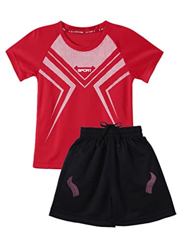 **Boys' Basketball & Soccer Jersey Set with Quick-Dry Active Shorts - Youth Sports Team Training Uniform for Kids - Perfect for Games, Practice & School PE**