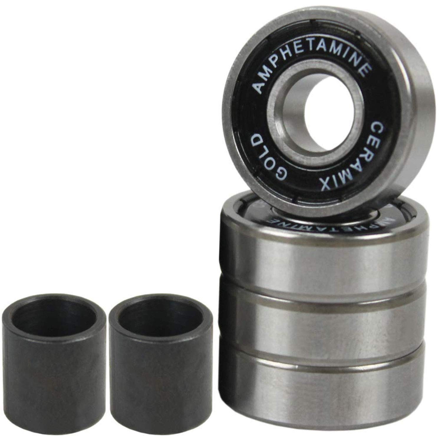 Premium Gold Ceramic Bearings 4-Pack - High Speed ABEC-9 for Scooters, Skateboards & Inline Skates - Smooth Ride for Street, Park & Extreme Sports
