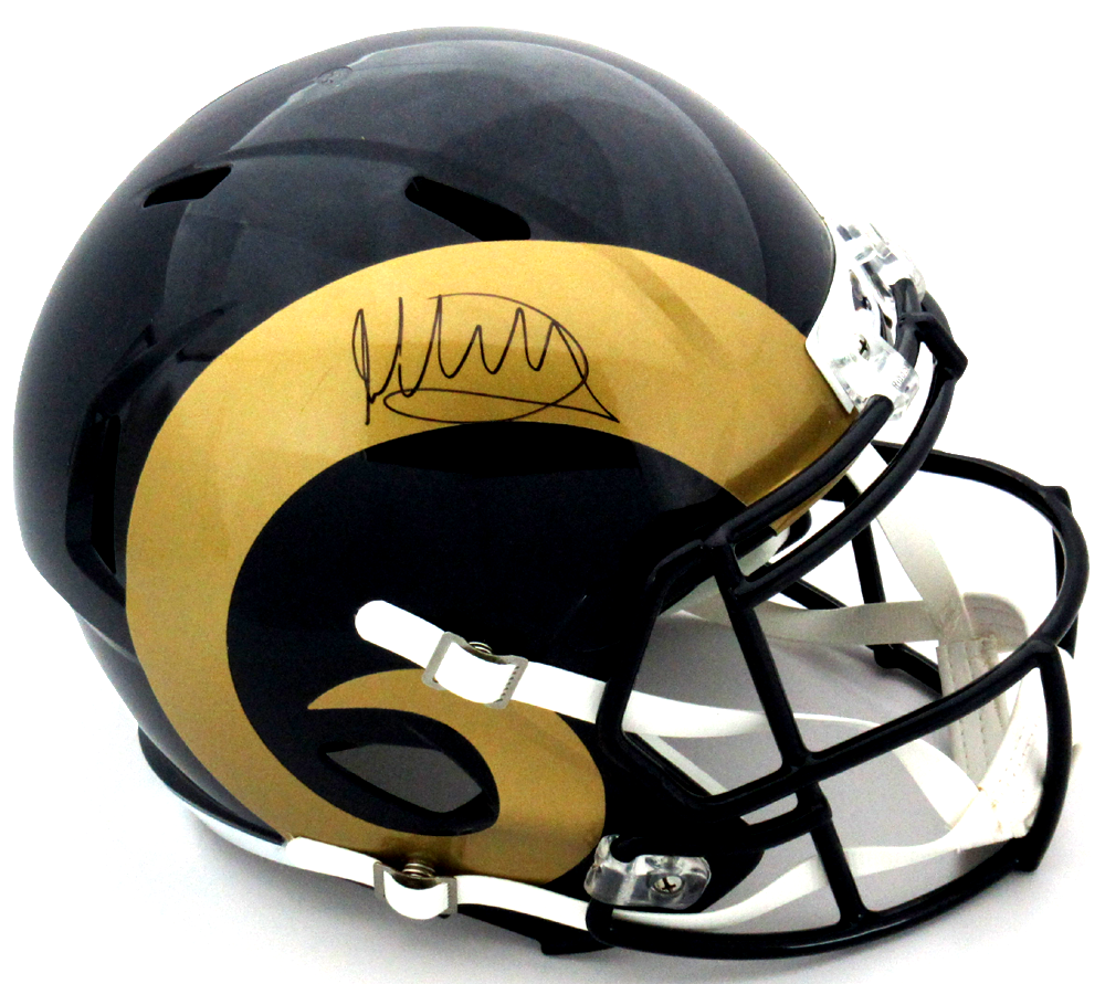 Todd Gurley Autographed Los Angeles Rams Riddell Full Size Revolution Speed NFL Helmet - Perfect for Sports Memorabilia Collectors & Rams Fans Display