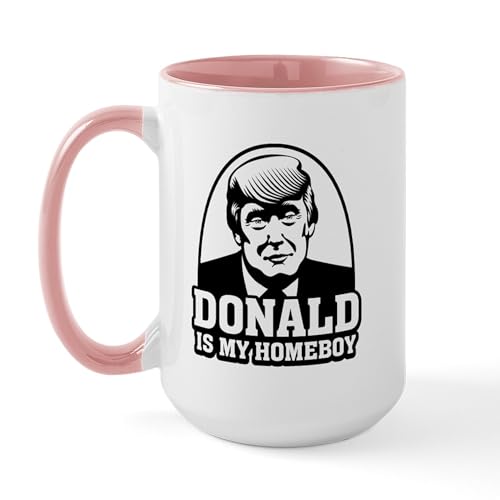 White/Pink Inside - Trump Is My Homeboy Mugs