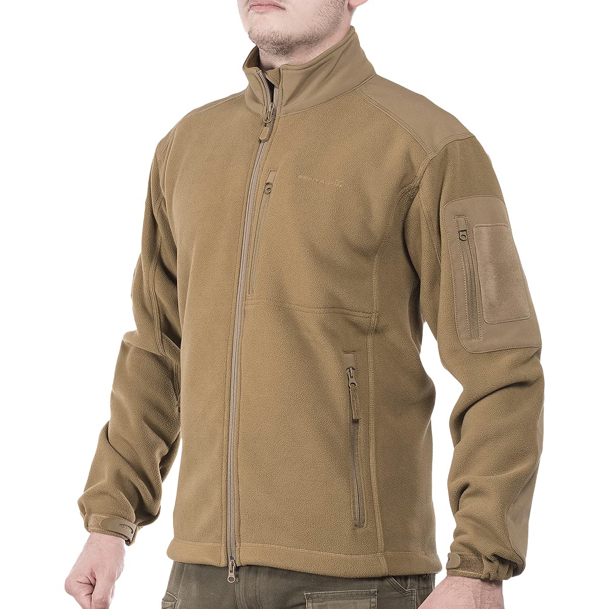 Men's Perseus Fleece Jacket 2.0 - Lightweight Warm Winter Coat, Water-Resistant Outdoor Jacket for Hiking, Camping & Casual Wear (Black)
