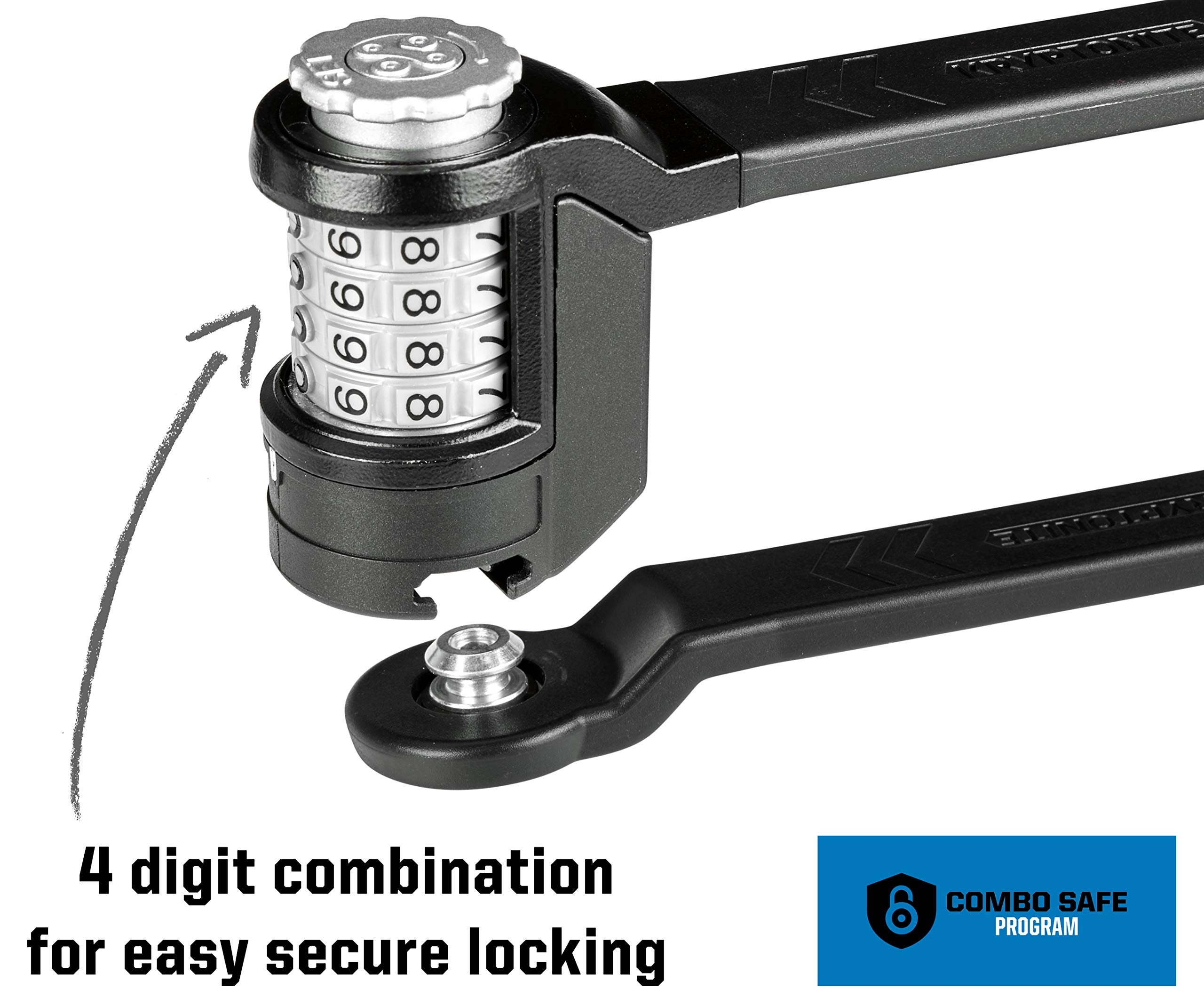 Kryptonite Keeper 585 Folding Bike Lock - High Security Anti-Theft Foldable Bicycle Lock with 4-Digit Resettable Combination, 85cm (33 in) - Perfect for E-Bikes, Scooters, Road & Mountain Bikes - Secure Parking at Work, School or Outdoor Adventures