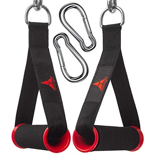 Allbingo Heavy Duty Resistance Band Handles - Strong Pulley Grips for Cable Machines, Comfortable Exercise Attachments with Large Carabiners - Perfect for Home Gym Workouts & Strength Training