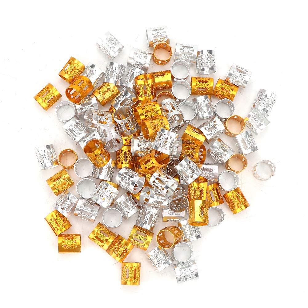 100Pcs Adjustable Hair Braiding Cuffs & Rings - Dreadlocks & Wig Accessories for Women, Girls - Perfect for Braids, Cornrows, Twists & Protective Styles - Hair Jewelry Clips for Parties, Weddings & Everyday Wear