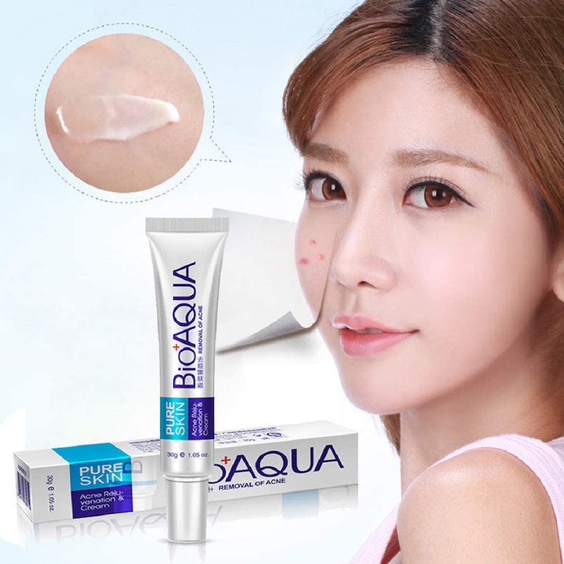 AquaBioaqua Acne Treatment Cream - Pimple & Scar Removal for Clear Skin | Face Care
