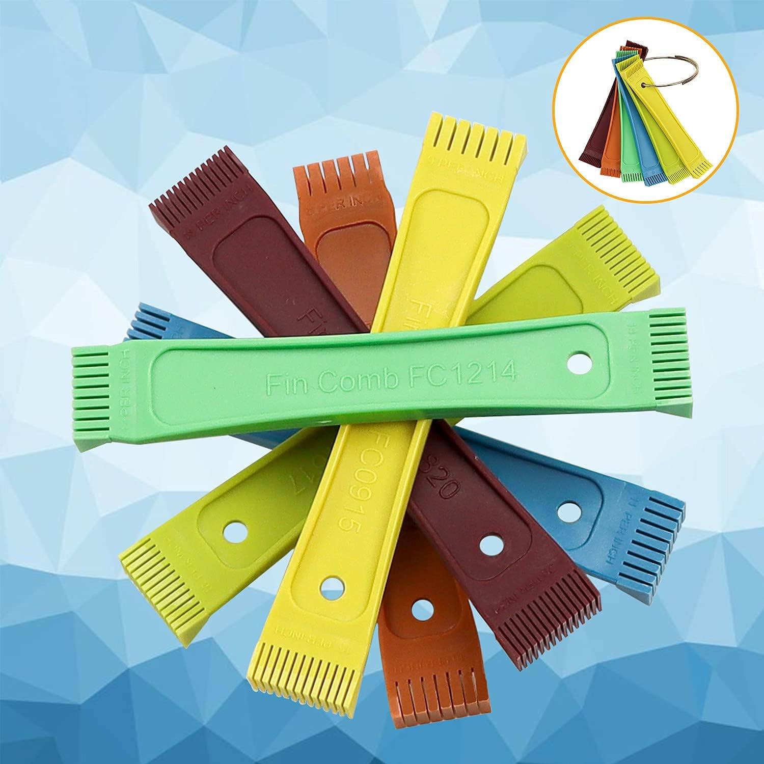 FCR6 Air Conditioner Fin Comb Set - Coil Fin Straightener Tool for Evaporator & Condenser Repair | HVAC Maintenance & AC Unit Restoration