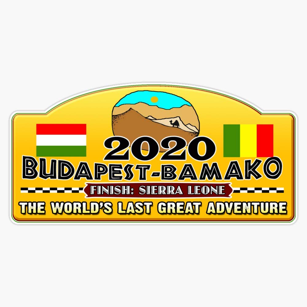 Budapest-Bamako 2020 Vinyl Stickers - 5 Inch Waterproof Decals for Cars, Laptops & Bumpers - Durable Outdoor & Indoor Decorative Stickers for Travel Enthusiasts