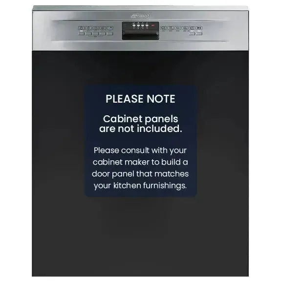 Smeg 60cm Semi-Integrated Dishwasher - Energy Efficient Built-In Dishwasher for Modern Kitchens | Perfect for Small Families & Compact Spaces