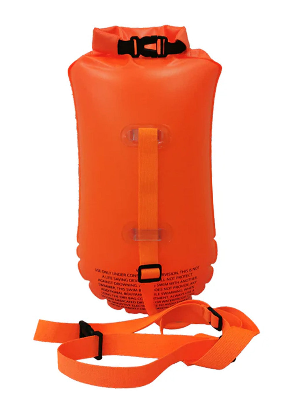 Volare Swim Buoy 15L - High Visibility Safety Float for Open Water Swimming, Triathlon Training & Beach Activities - Bright Orange Inflatable Swim Buoy with Dry Bag Storage