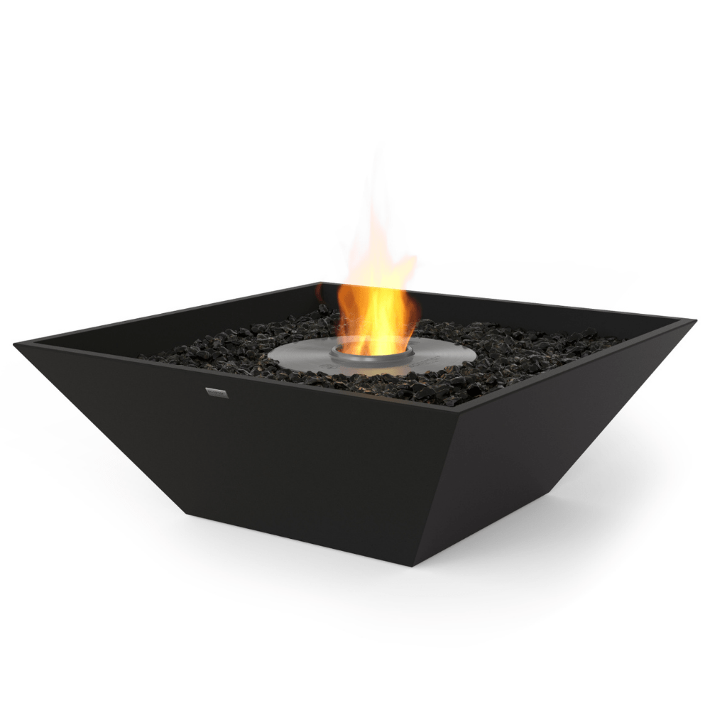EcoSmart Fire Nova 850 33-Inch Square Concrete Ethanol Fire Bowl - Modern Outdoor Fire Pit for Patio, Garden, and Backyard Decor