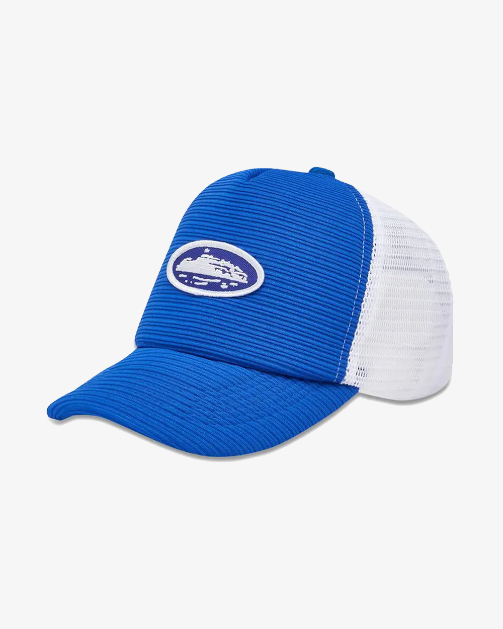 CORTEIZ Royal Blue Trucker Hat - Stylish Short Peak Baseball Cap for Men & Women - Perfect for Outdoor Activities, Sports, and Casual Wear