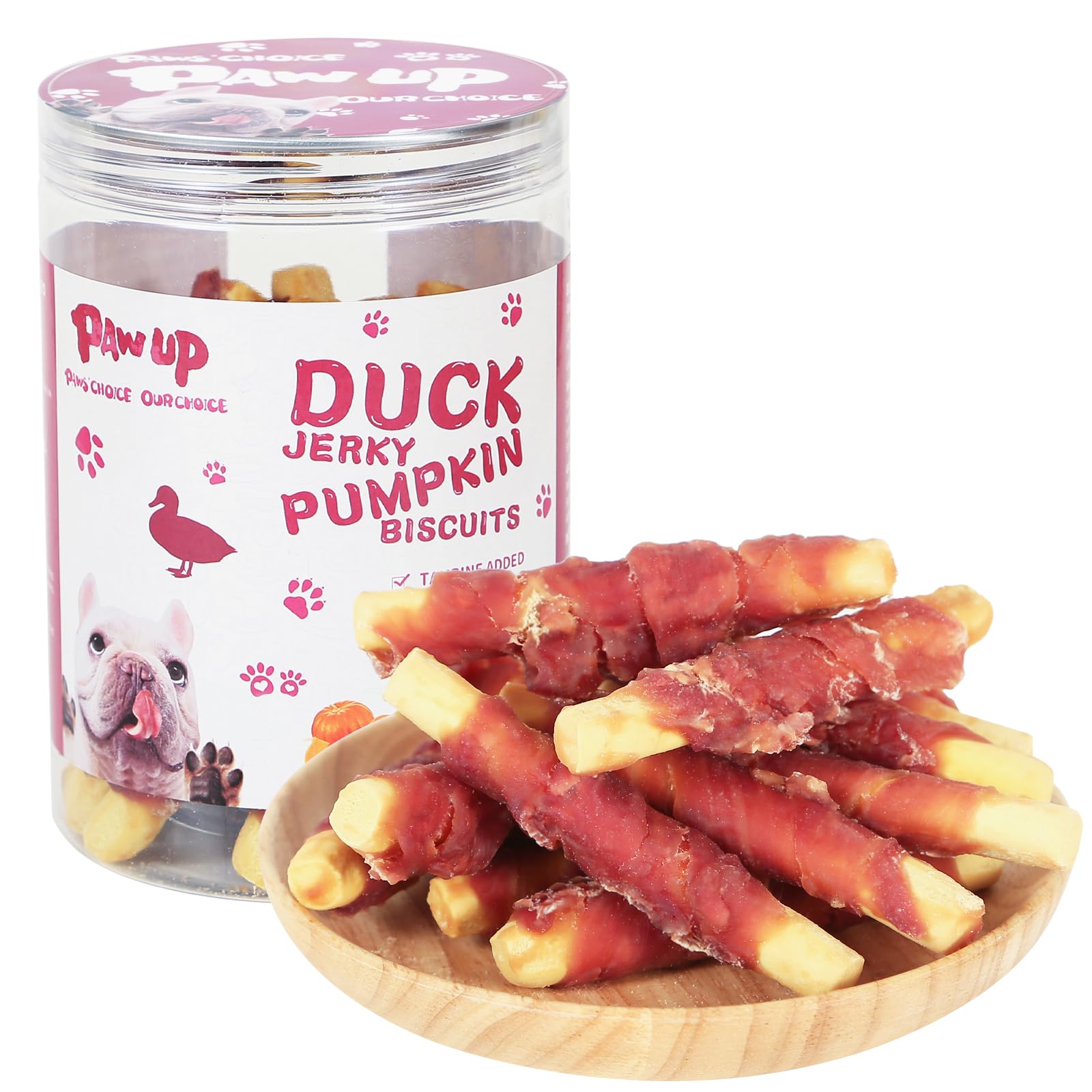 Healthy Low Fat Dog Treats with Pumpkin & Duck - Taurine Enriched Biscuit Sticks for Small Dogs, 12.5 oz - Perfect for Training Rewards & Digestive Health
