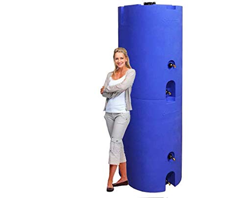 BPA-Free 160-320 Gallon Emergency Water Storage Tanks | Portable Food Grade Plastic Water Container (2 Tanks) with 25' Hose & 5-Year Water Treatment | Ideal for Disaster Preparedness, Camping & Off-Grid Living