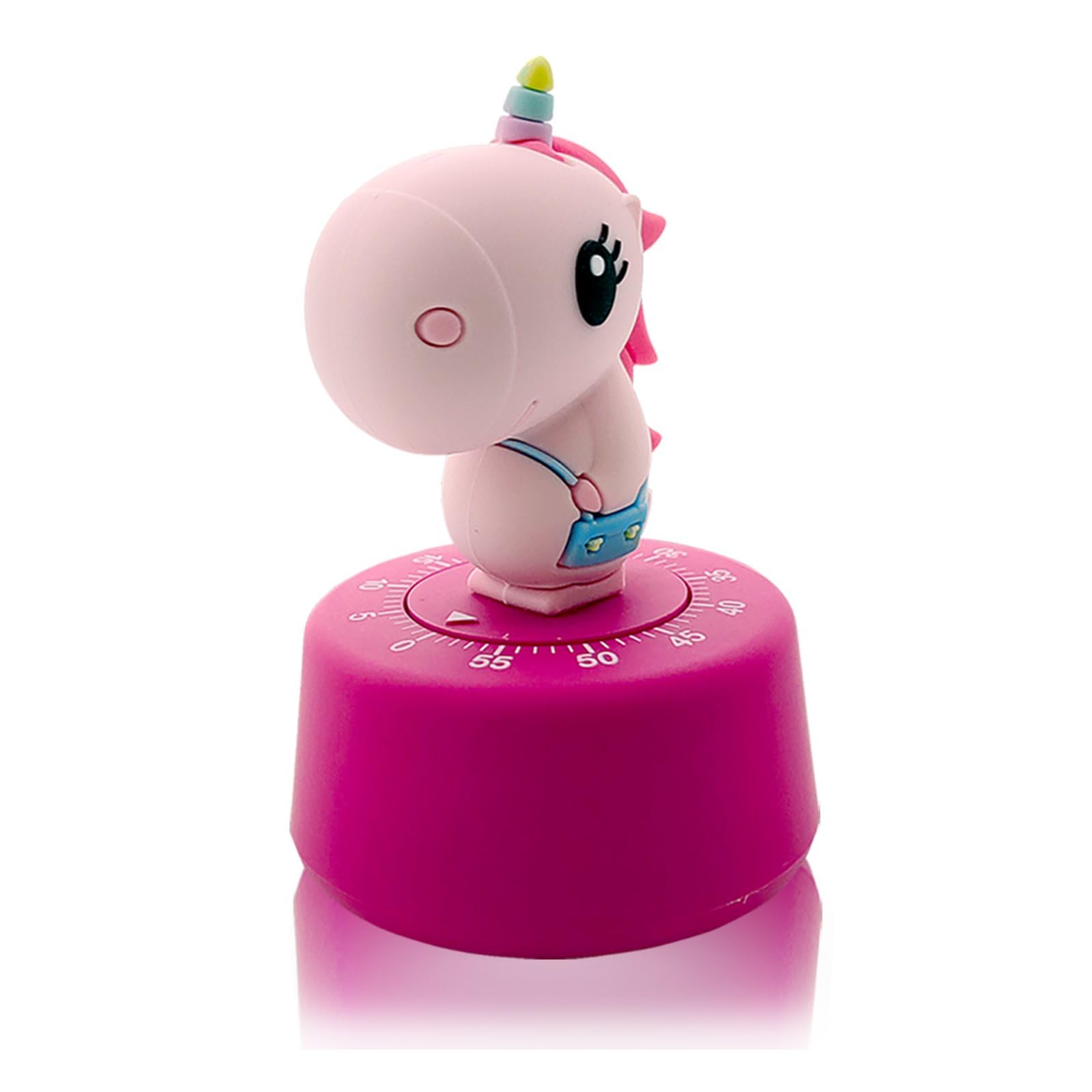 60-Minute Mechanical Timer for Kids Classroom, Kitchen Cooking, Study & Workout - Pink Unicorn Design | Perfect for Baking, Shower Countdown & Time Management