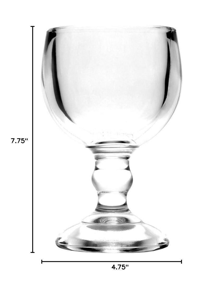 Anchor Hocking IG Classics Collection 18 Oz. Weiss Goblet Glass - Elegant Stemware for Wine, Cocktails & Beverages - Perfect for Dinner Parties, Weddings & Home Decor