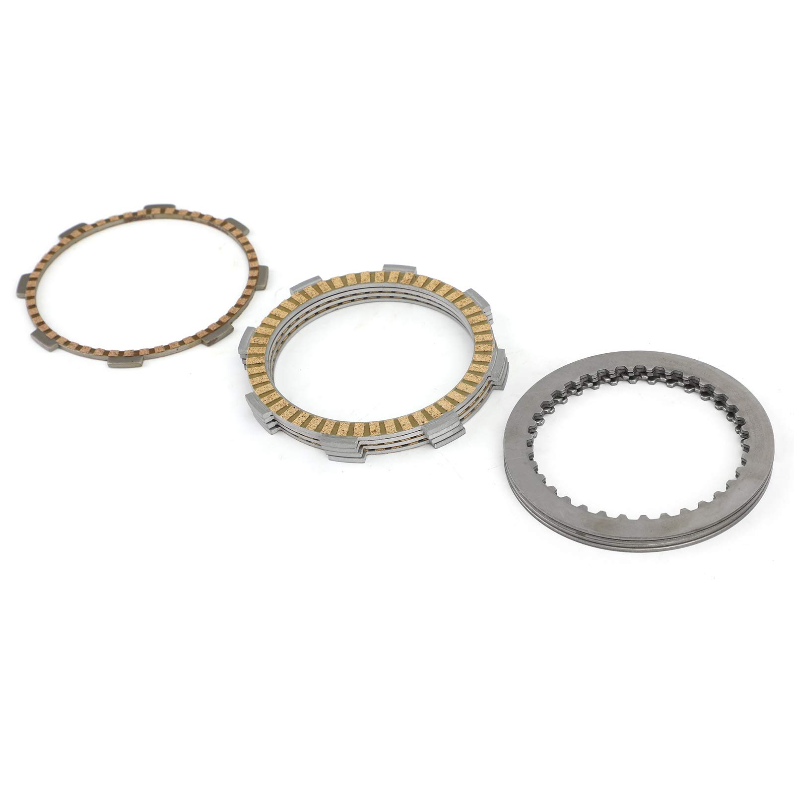 Bruce & Shark Clutch Kit Steel & Friction Plates for Kawasaki KLX125 KLX140 KLX150 D-Tracker 2008-2018 - Off-Road Motorcycle Replacement Parts for Dirt Bikes & Trail Riding