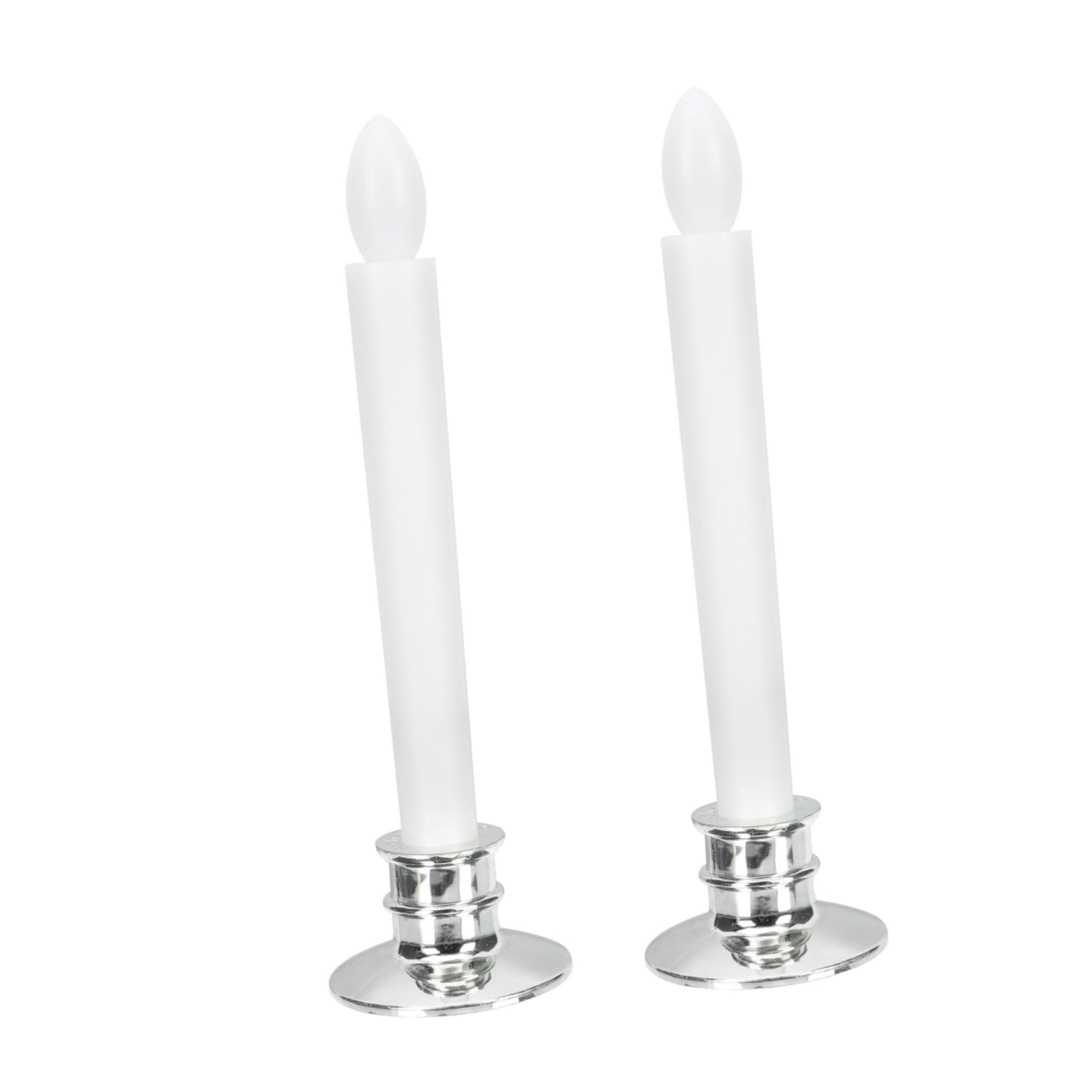 LIFKICH 2-Pack Battery Operated Flameless LED Window Candles with Flickering Flame Effect & Auto Timer - Perfect for Christmas Decor, Home Lighting, and Holiday Ambiance
