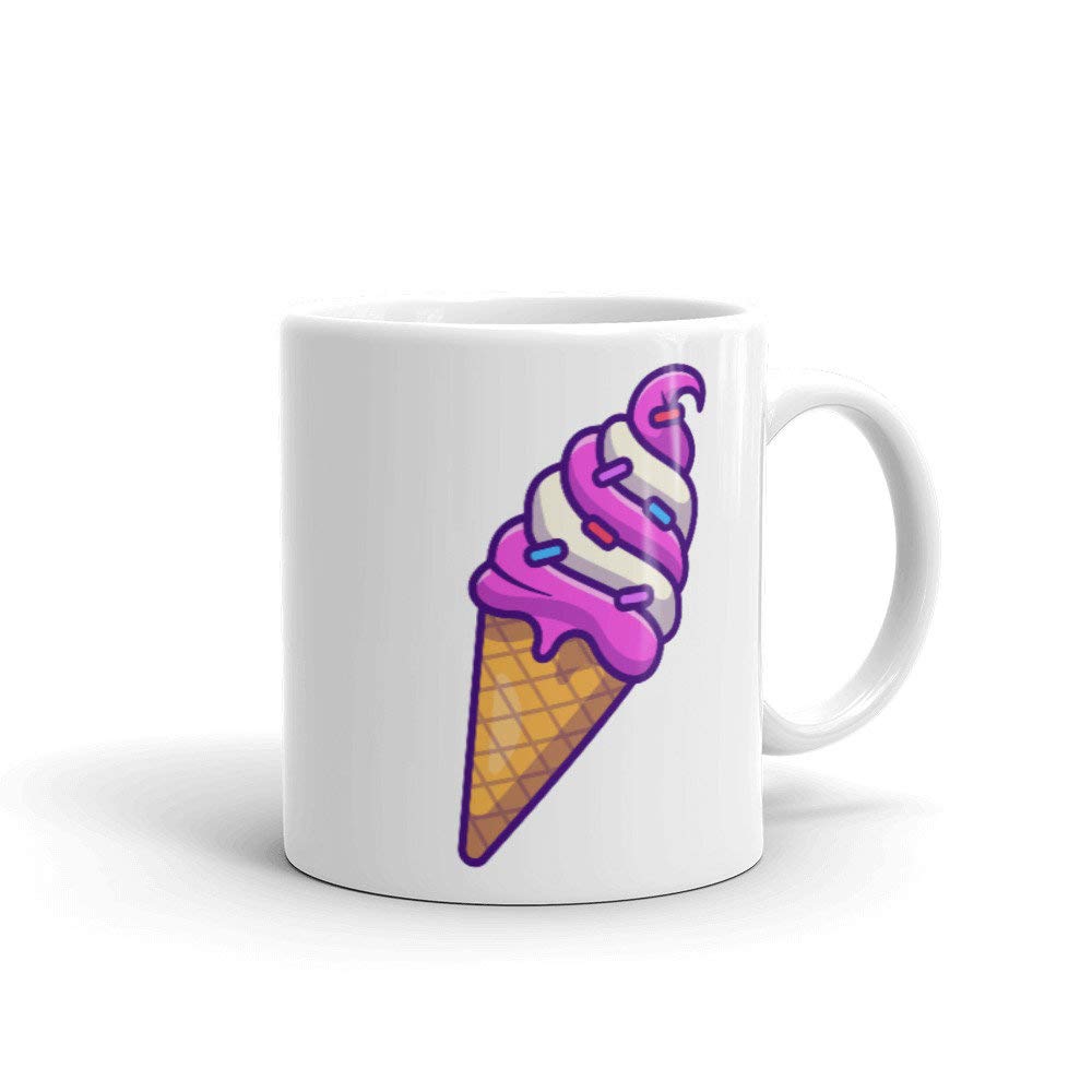 Fun Ceramic Coffee Mug for Tea, Milk & Ice Cream - 11 oz Waffle Cone Design, Perfect Gift for Valentine's Day, Father's Day, Kids & Ice Cream Lovers - Ideal for Home, Office & Coffee Shops